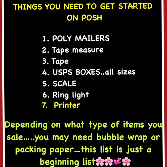 THINGS YOU NEED TO GET STARTED ON POSH 101 - Picture 1 of 2